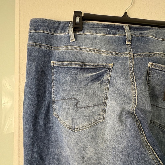 Silver Jeans Co. NWT Plus Size Girlfriend Mid Rise Skinny Jeans 24W Distressed - Picture 11 of 14